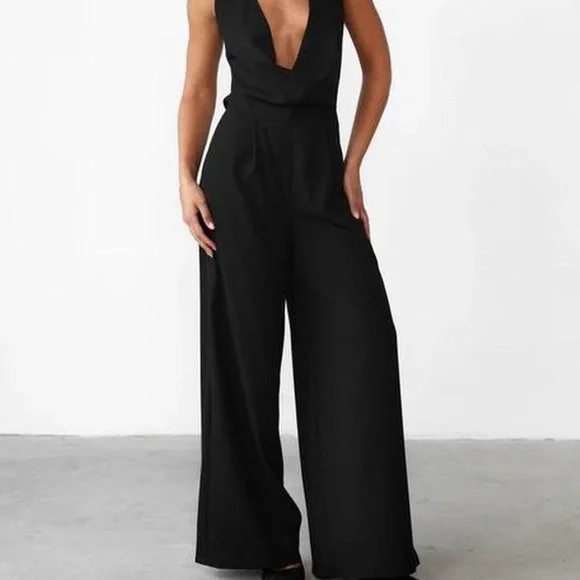 Nasty Gal Black Backless Pantsuit - Picture 4 of 7